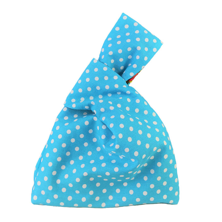 Réversible Mexico Bleu pois blancs
