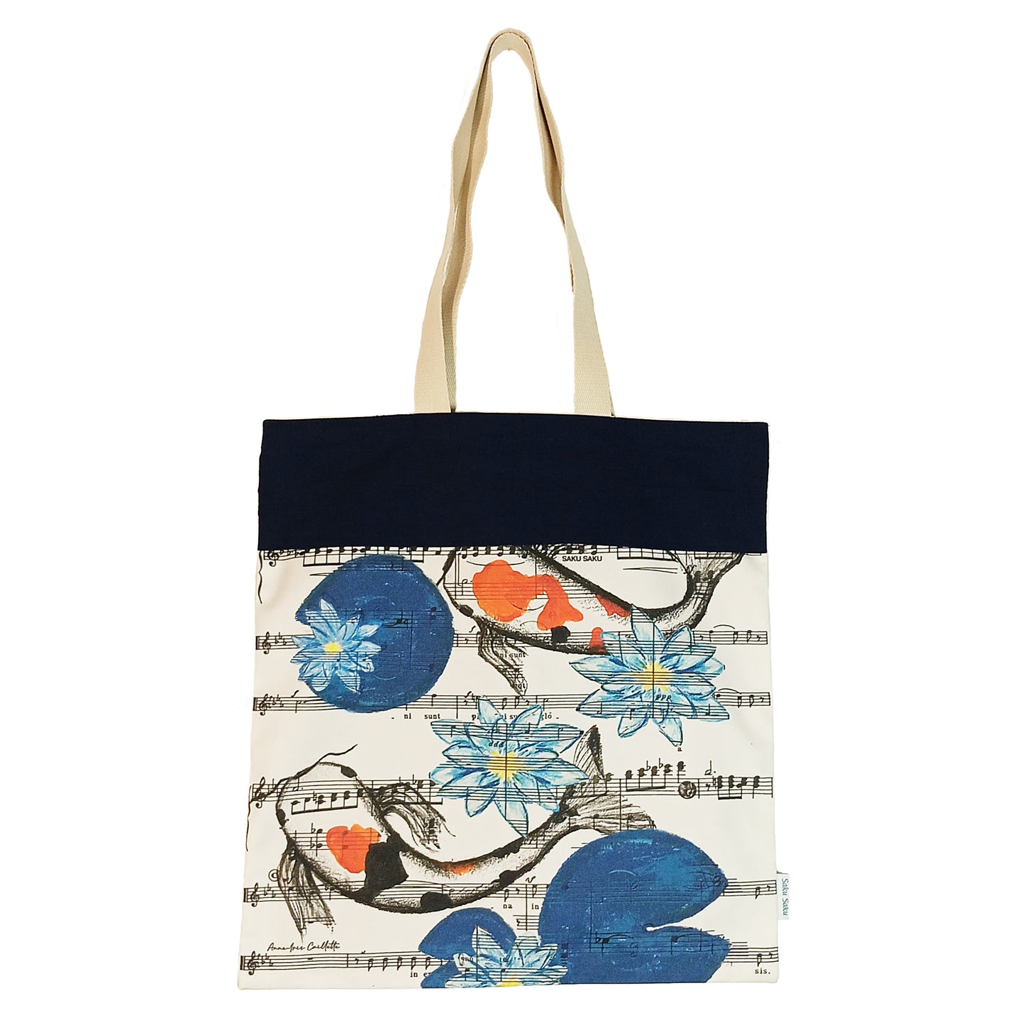 Saku de Ville tissu Saku Saku Koi Bleu