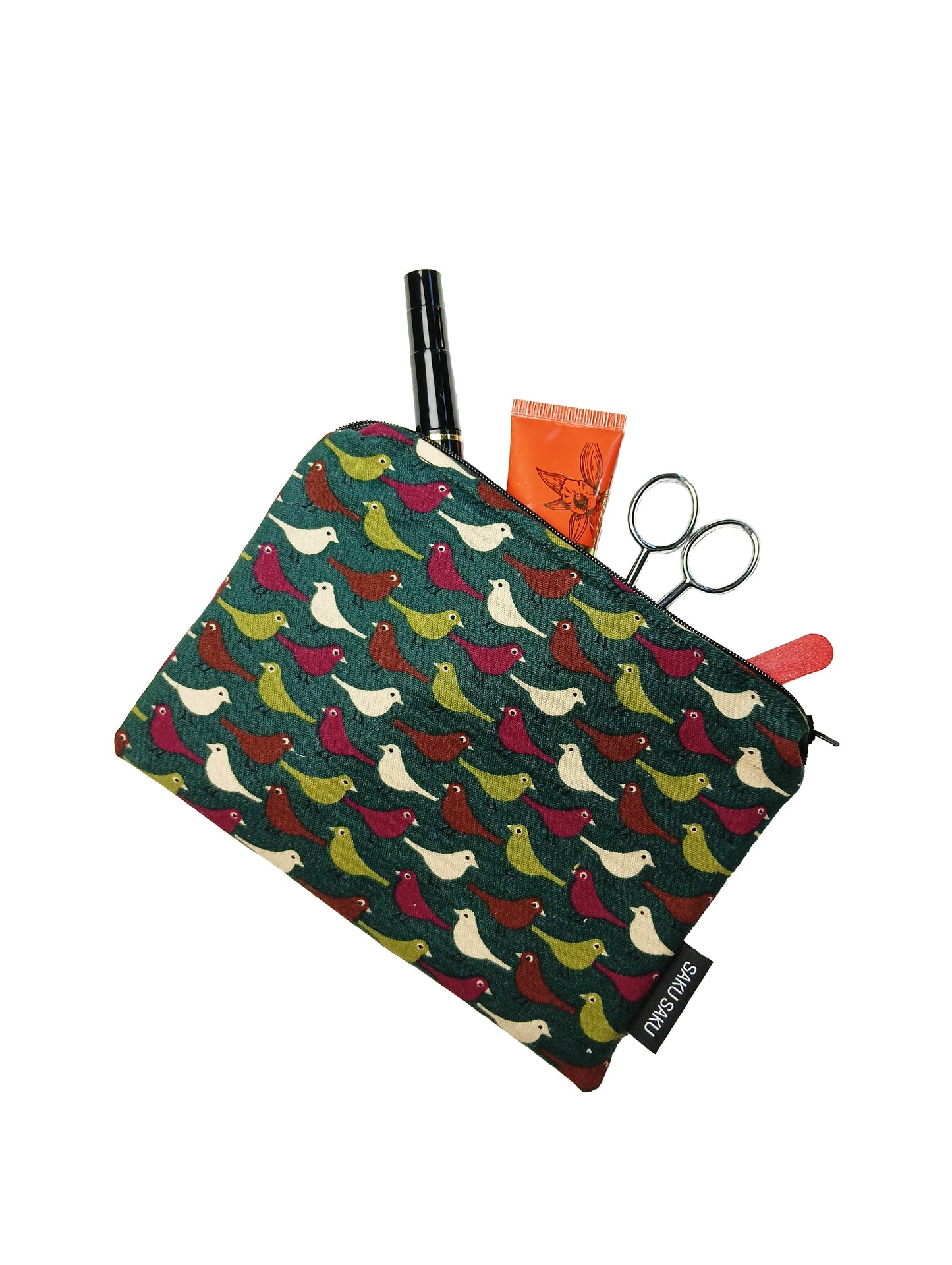 Grande pochette Oiseaux Vert