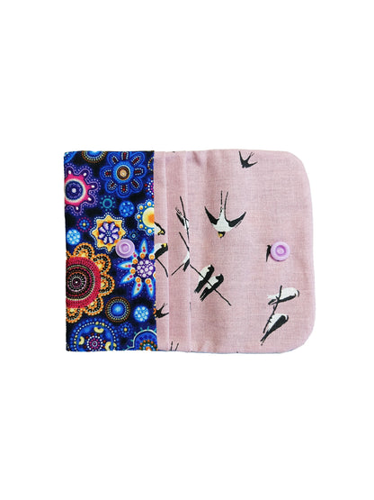 Porte-cartes Fleurs Aborigènes - Rose