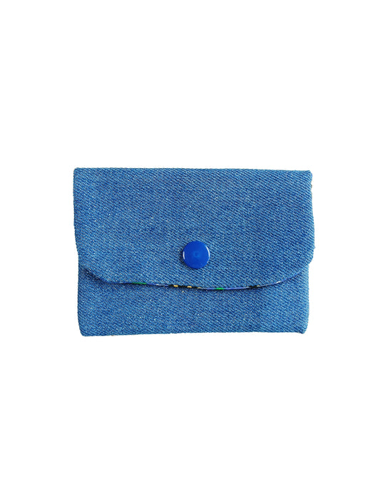 Porte-cartes Jean - Bouton Bleu