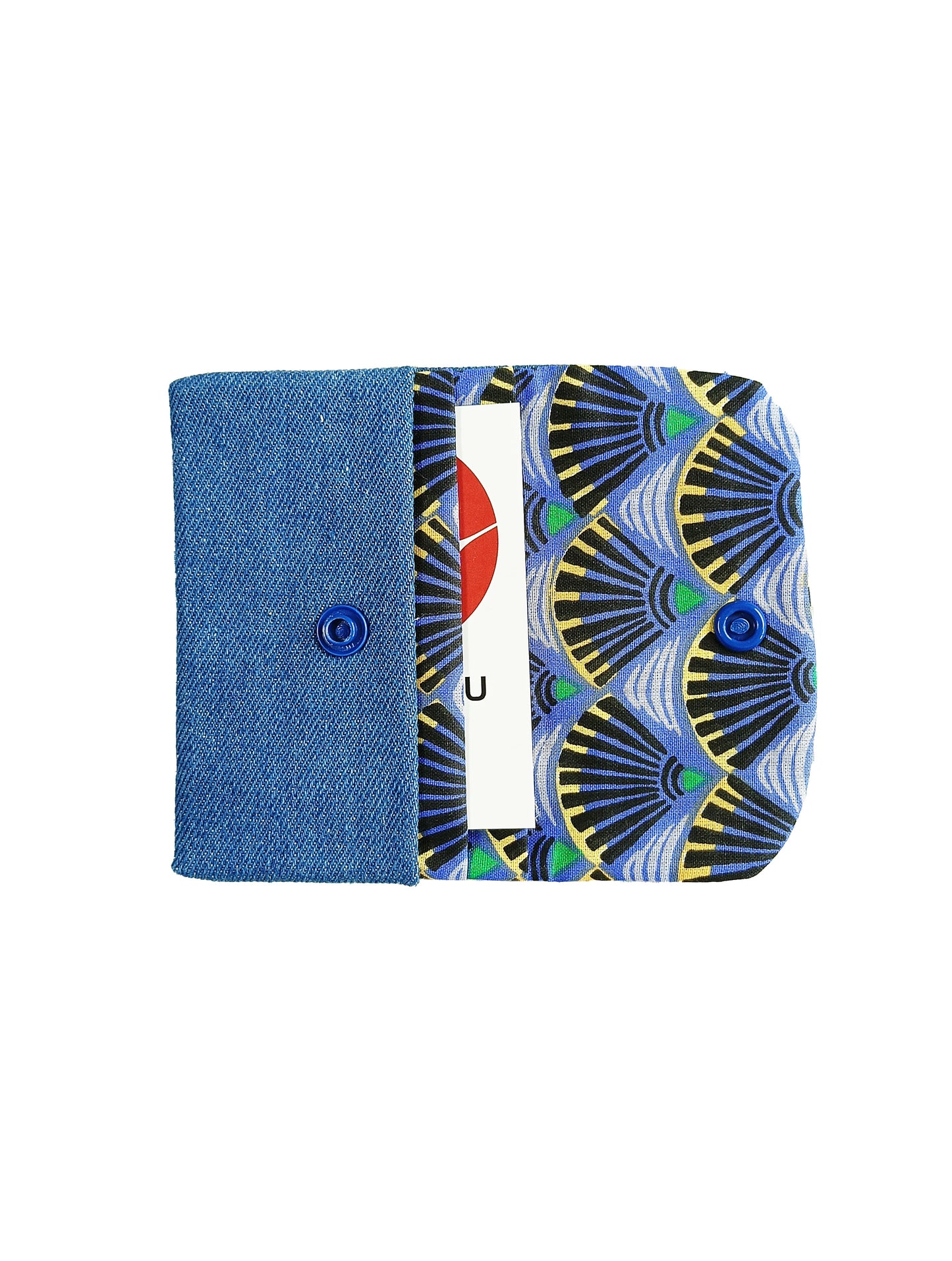 Porte-cartes Jean - Bouton Bleu