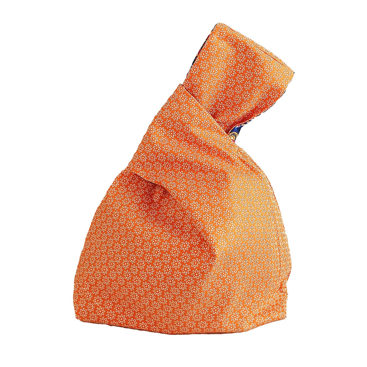 Réversible Fleurs Aborigènes Bleu Floralie Orange