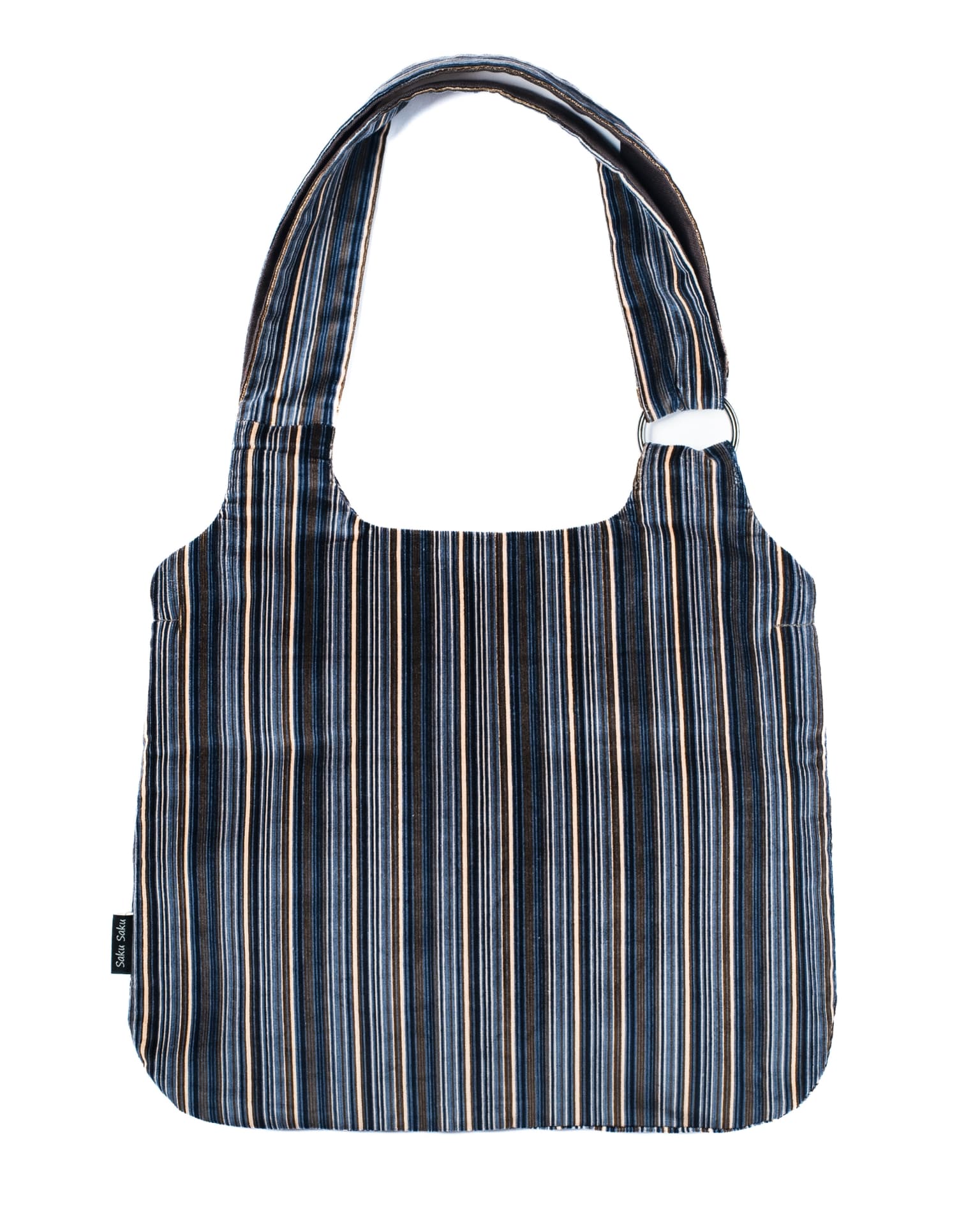Sac à Mains Rayure Brun