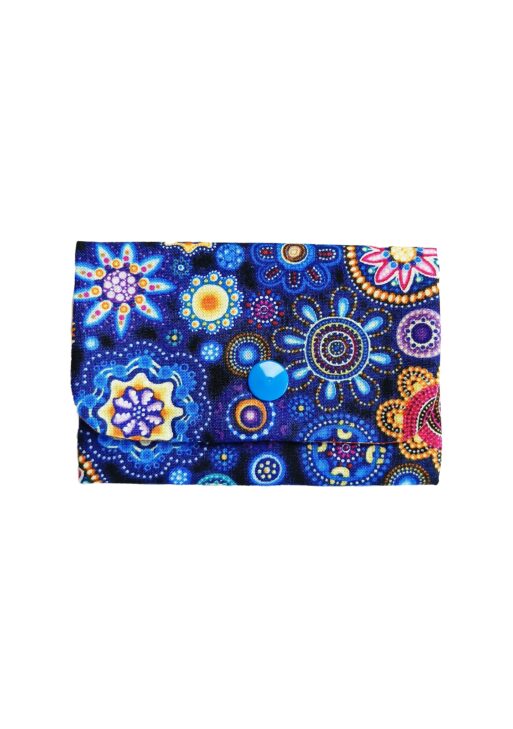 Porte Cartes Fleurs Aborigènes / int. orange