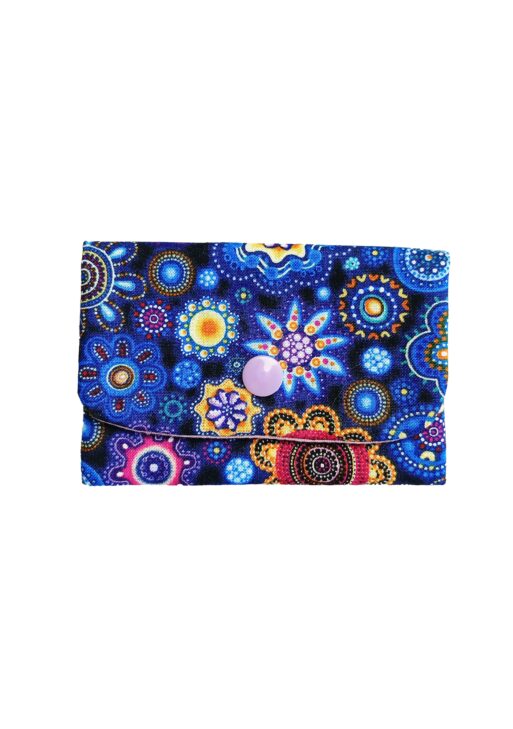 Porte Cartes Fleurs Aborigènes / int. rose