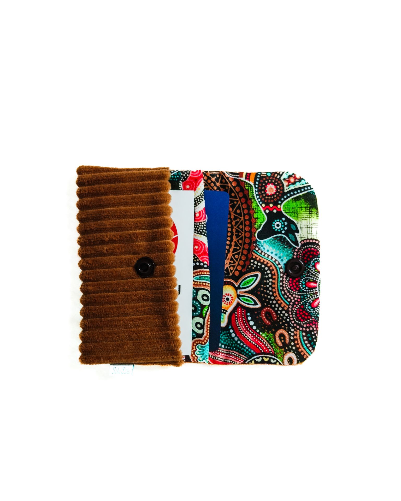 Porte Cartes Velours Caramel – Image 1