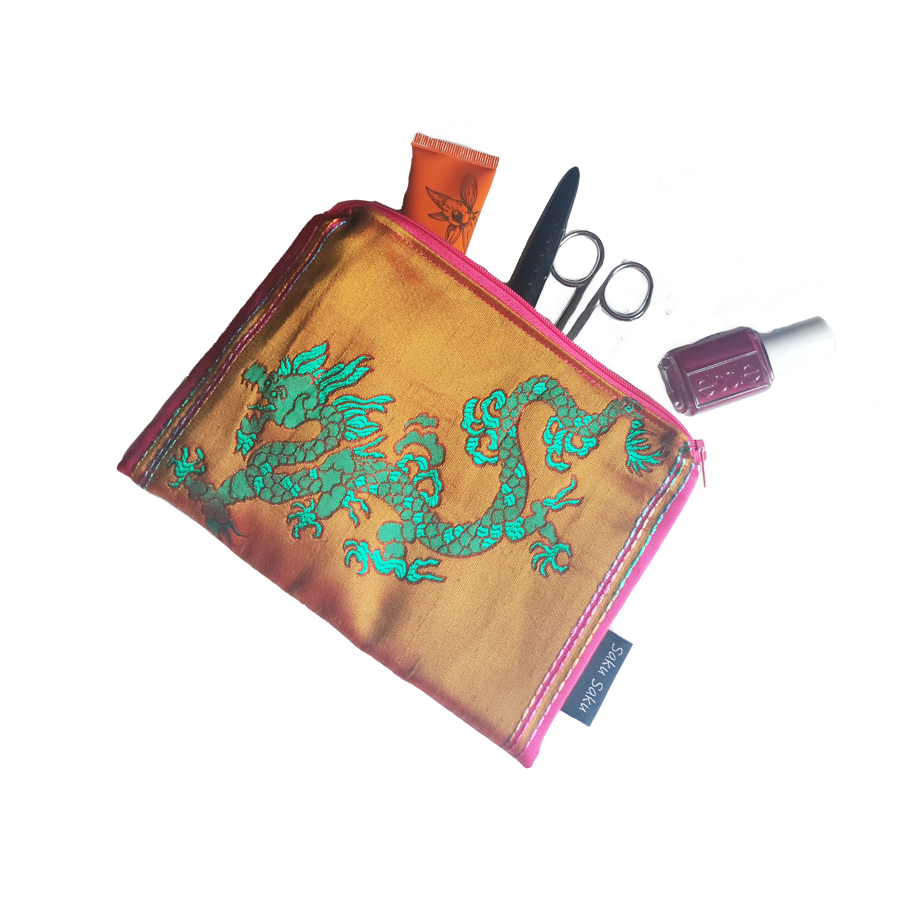 Grande Pochette Dragon Rose