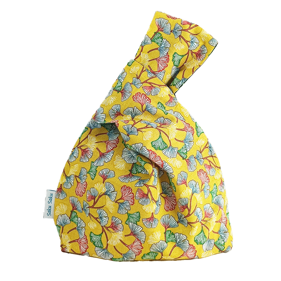 Réversible Ginkgo Jaune / Rouge Plumetis