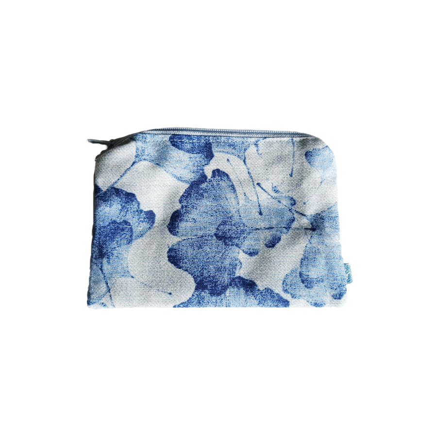 Petite Pochette Ginkgo Bleu