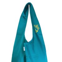 Zafu Turquoise Brodé Koi