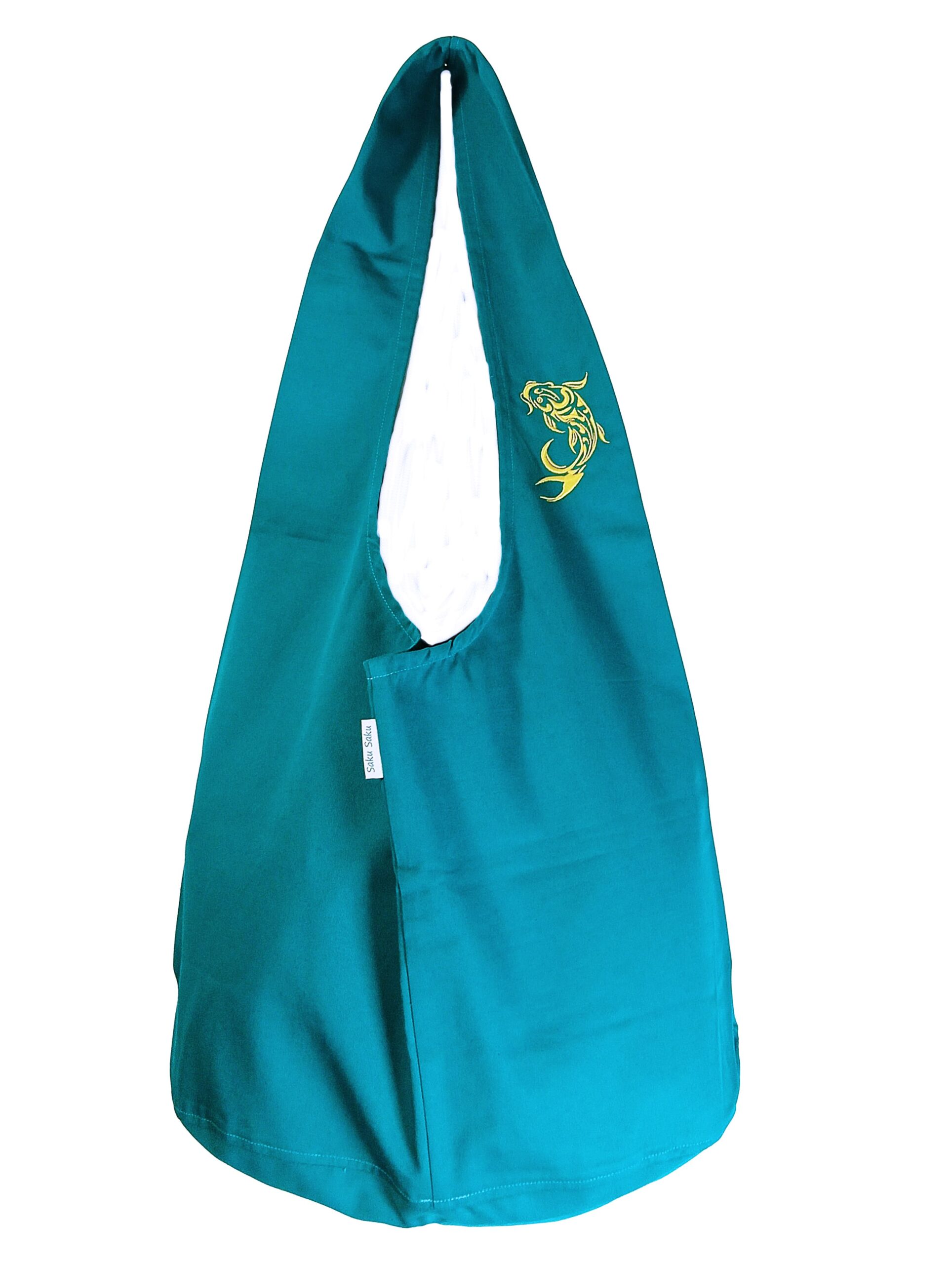 Zafu Turquoise Brodé Koi
