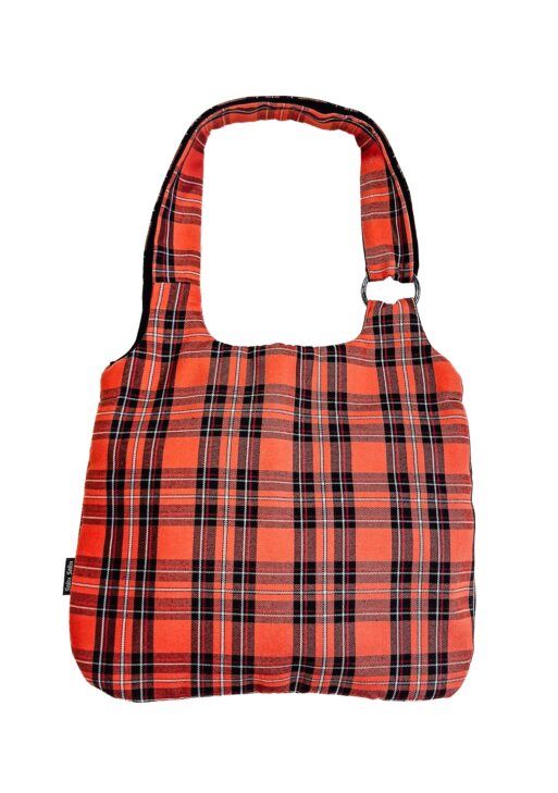 Sac à Mains Tartan Orange