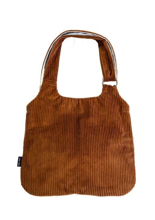Sac à Mains Velours côtelé Caramel