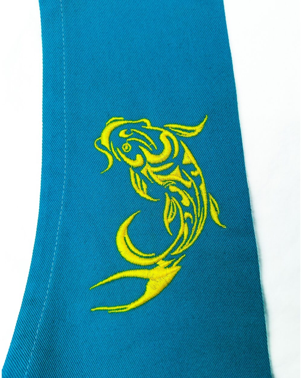 Zafu Turquoise Brodé Koi – Image 2