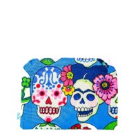 Petite Pochette Frida Skull Bleu