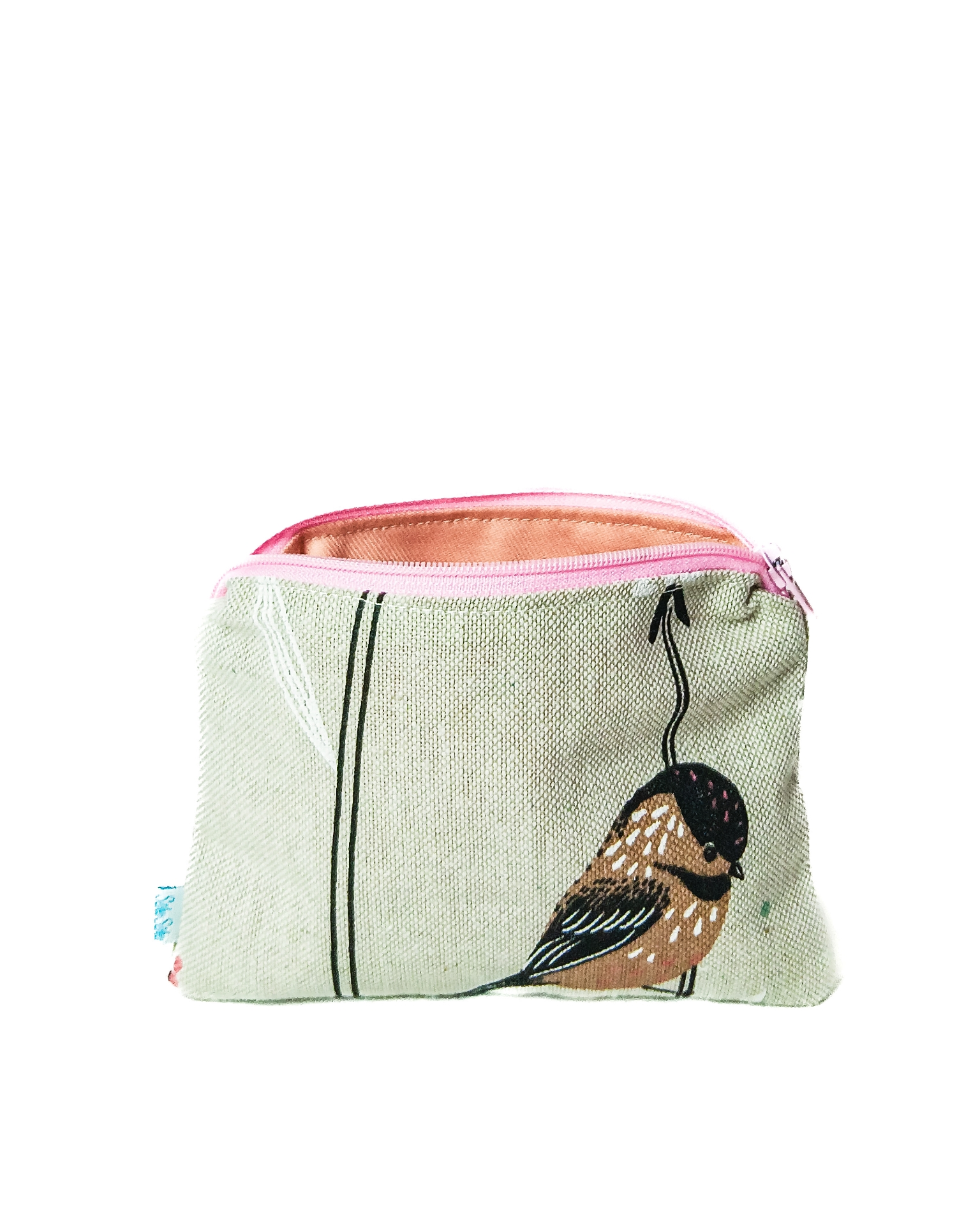 Petite Pochette Moineau et Graminées – Image 1