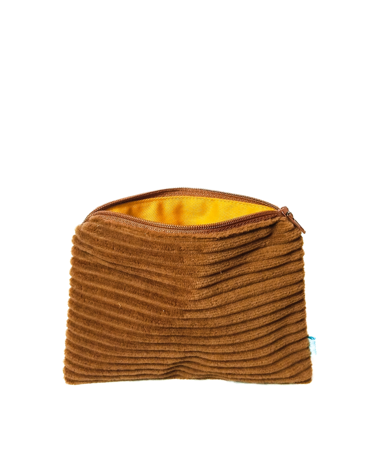 Petite Pochette Velours Côtelé Caramel – Image 1