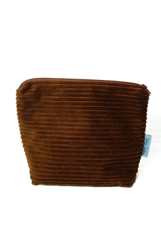 Trousse Velours Côtelé caramel