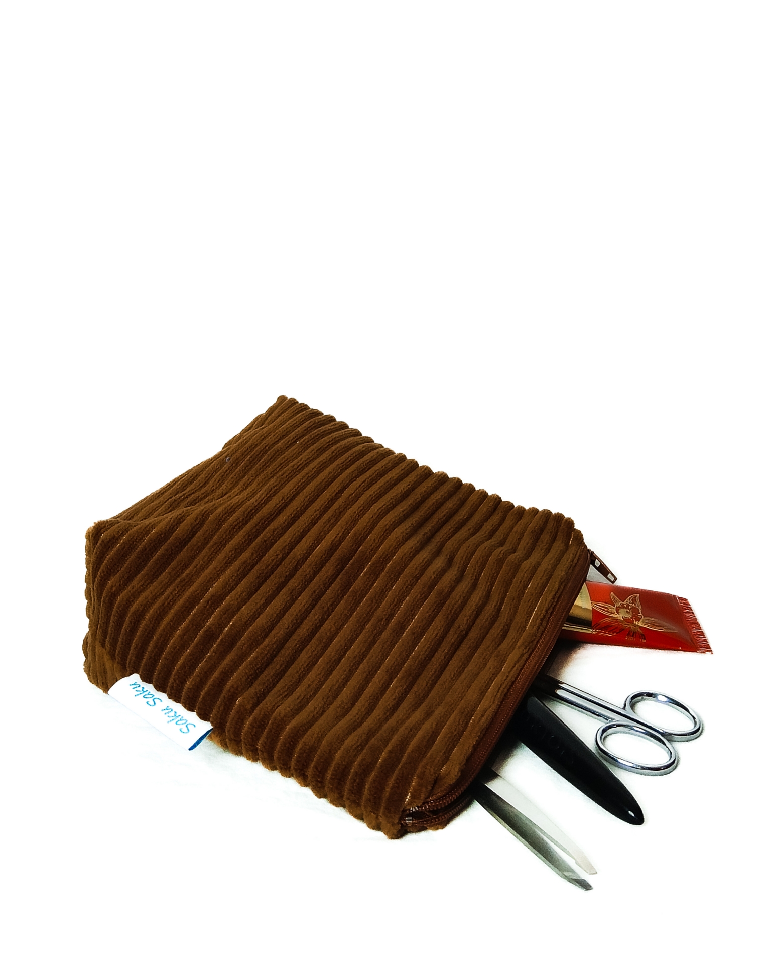 Trousse Velours Côtelé caramel – Image 1