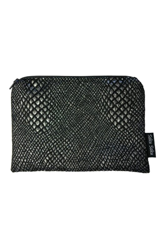 Grande Pochette Noire argentée