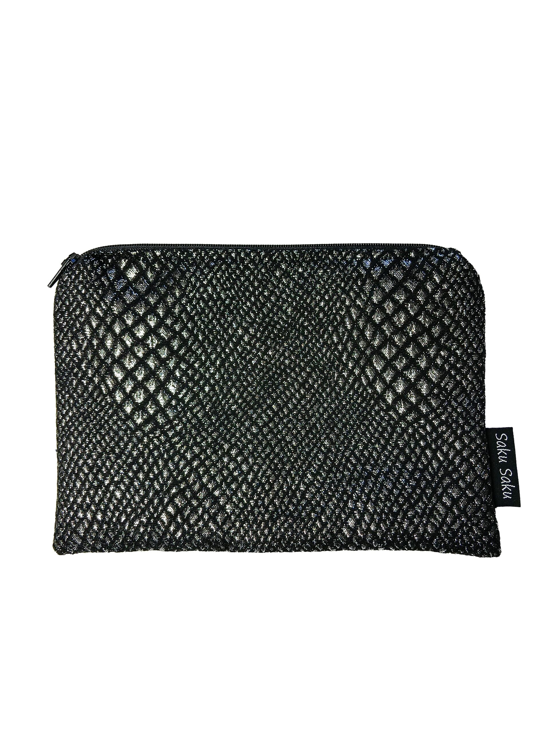 Grande Pochette Noire argentée