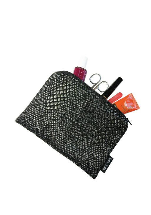 Grande Pochette Noire argentée