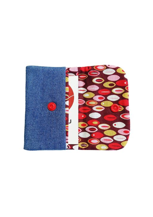 Porte Cartes Jean (bouton rouge)